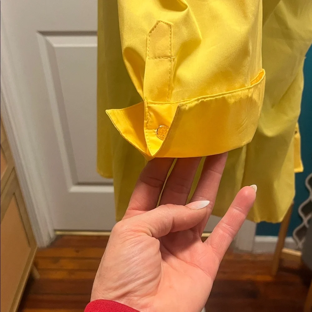 New York & Company Yellow Button Down Shirt - Picture 4 of 7